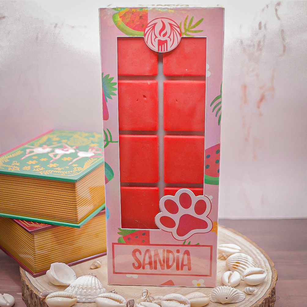 Wax melt formato tableta de chocolate grande "sandia"